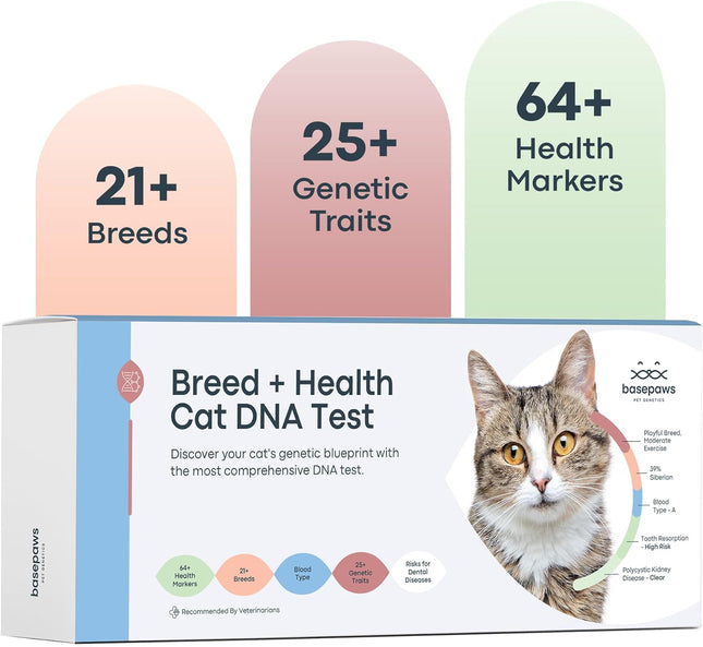 "Discover Your Cat's Hidden Secrets: Comprehensive DNA Test Kit for Breed, Health, and Dental Insights Across 114 Traits!"