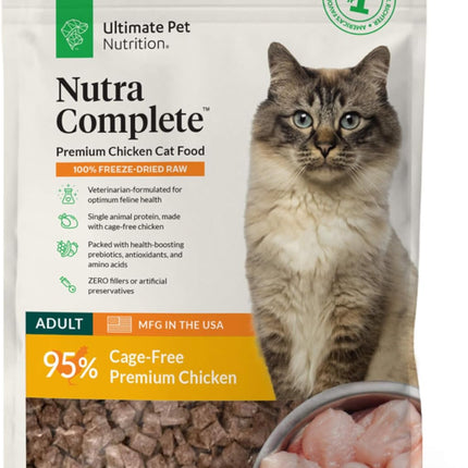 "Nutra Complete Premium Freeze-Dried Chicken Cat Food - 12 Oz of Pure Feline Nutrition!"