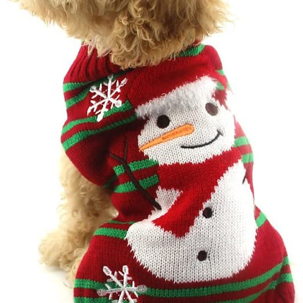 Adorable Festive Snowman Sweater for Dogs & Cats - Holiday Must-Have for Small Pets (XXL)