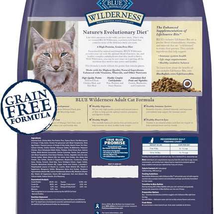 "Blue Buffalo Wilderness Grain-Free High-Protein Chicken Cat Food - 6-Lb Bag for Healthy Adult Cats!"