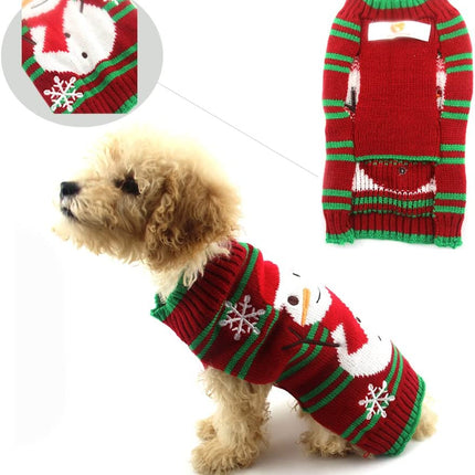 Adorable Festive Snowman Sweater for Dogs & Cats - Holiday Must-Have for Small Pets (XXL)