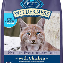 "Blue Buffalo Wilderness Grain-Free High-Protein Chicken Cat Food - 6-Lb Bag for Healthy Adult Cats!"