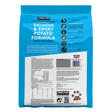 "Nature's Domain Salmon & Sweet Potato Dog Food - 35 lbs of Premium Nutrition for Your Furry Friend!"