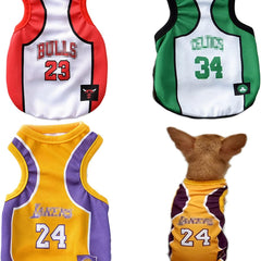 Adorable 3-Pack Basketball Jerseys for Small Dogs - Perfect Apparel for Chihuahuas, Yorkies & Bulldogs!