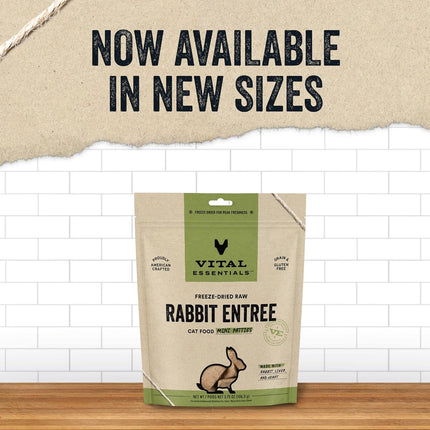 "Delicious Freeze-Dried Rabbit Mini Patties - 3.75 Oz of Nutritious Raw Cat Food for Your Feline's Health!"