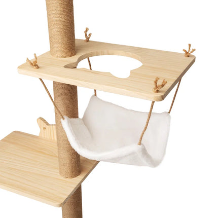 "Ultimate Damyanti Wall-Mounted Cat Tree: 6-Piece Climbing Center for Happy Cats!"