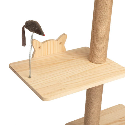 "Ultimate Damyanti Wall-Mounted Cat Tree: 6-Piece Climbing Center for Happy Cats!"