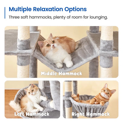 "Ultimate Cat Playground: Danniela 77.6'' Tall Cat Tree for Happy Felines!"