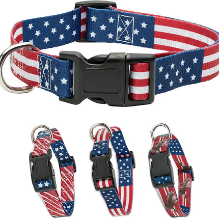 American Flag Dog Collar - Classic Design Available in Five Sizes (X-Large)