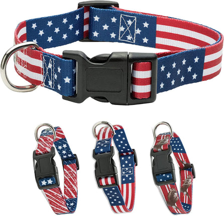 American Flag Dog Collar - Classic Design Available in Five Sizes (X-Large)