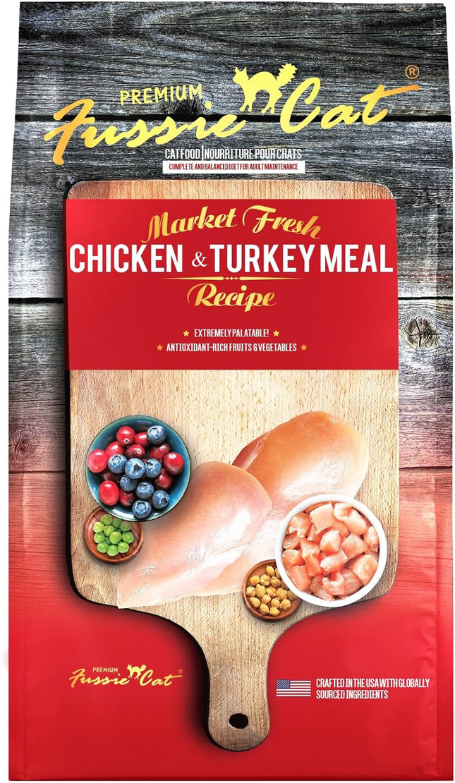 "Delicious Grain-Free Chicken & Turkey Dry Cat Food - 4lb of Nutritious Goodness for Your Feline Friend!"