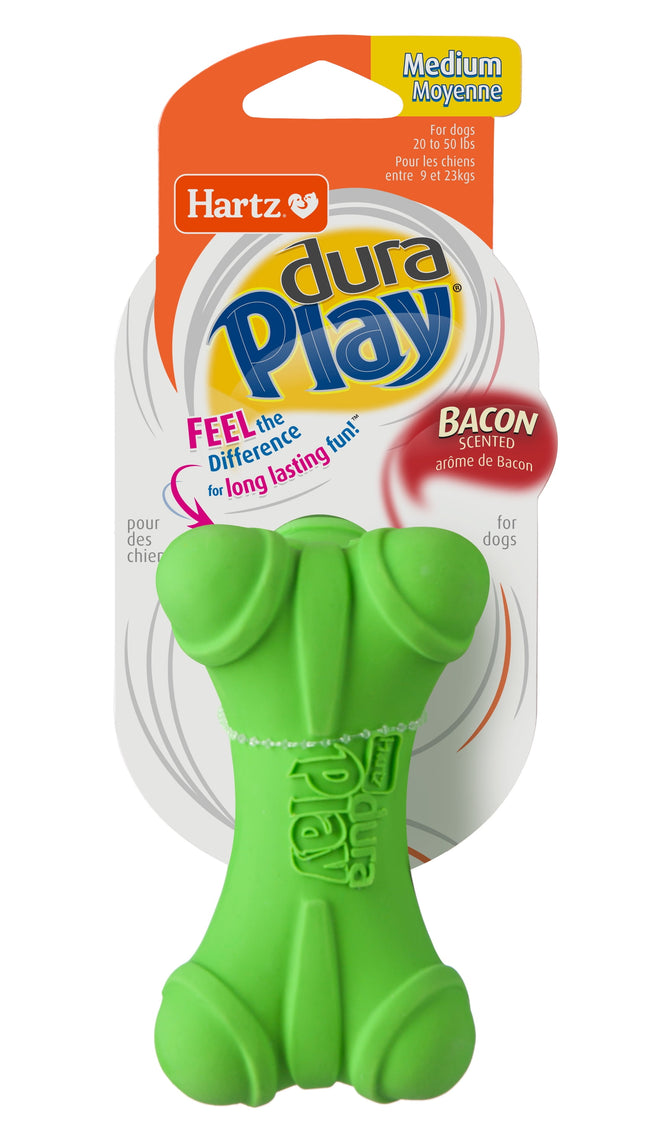 Durable Dura Play Bone Dog Toy - Medium Size, Assorted Colors!