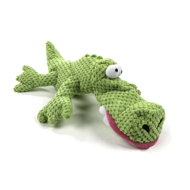 Gators Checker Dog Toy Soft & Durable Plush, Chew Resistant & Reinforced Seams, Large