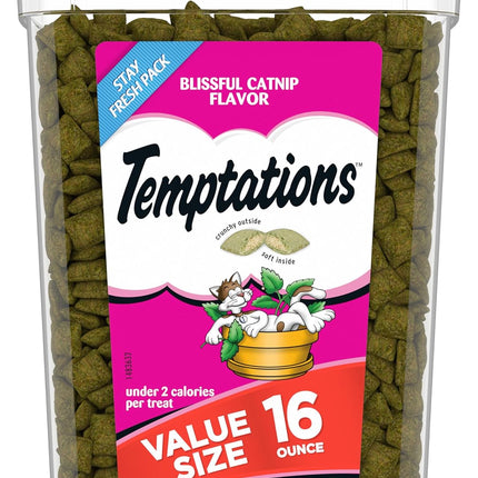 "Delight Your Cat with Blissful Catnip Treats - Crunchy & Soft 16 Oz Tub!"