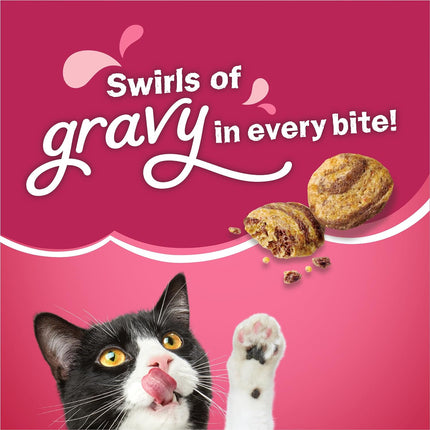 "Indulge Your Cat with Purina Gravy Swirlers Dry Cat Food - 16 Lb. of Pure Happiness for Healthy, Happy Felines!"