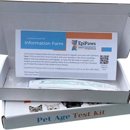 "Unlock Your Pet's Health: At-Home Age Test Kit for Dogs & Cats - Discover Wellness Insights & Life Stages with Epigenetic Testing!"