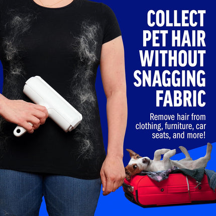 "Chom Chom Roller: Ultimate Pet Hair Remover & Reusable Lint Roller for Effortless Fur Cleanup on Furniture, Carpets, & Clothing - Portable & Multi-Surface Solution!"