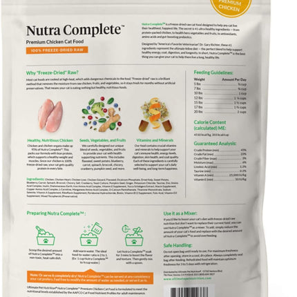 "Nutra Complete Premium Freeze-Dried Chicken Cat Food - 12 Oz of Pure Feline Nutrition!"