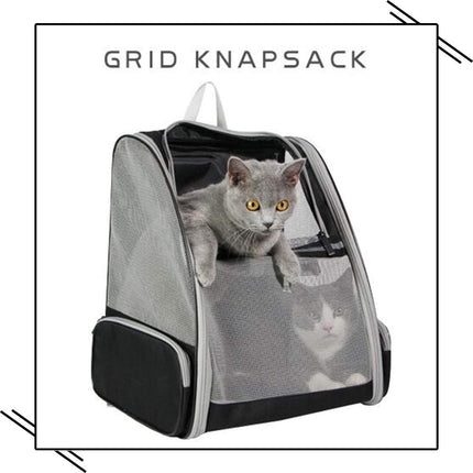 "Chic Bubble Backpack Pet Carrier for Cats & Dogs - Travel in Comfort & Style (Black)"